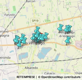 Mappa Via degli Alpini, 31050 Vedelago TV, Italia (1.312)
