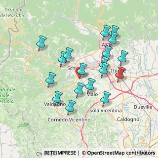 Mappa Via Camillo Benso di Cavour, 36015 Schio VI, Italia (6.85778)