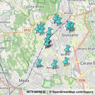 Mappa Via Filippo Meda, 22066 Mariano Comense CO, Italia (1.53235)