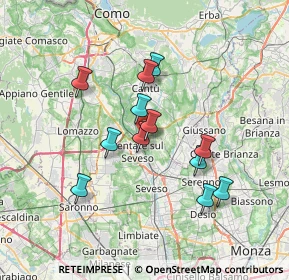 Mappa Via S. Michele del Carso, 20823 Lentate sul Seveso MB, Italia (6.01167)