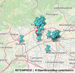 Mappa Via Giacomo Matteotti, 36056 Tezze sul Brenta VI, Italia (10.1615)