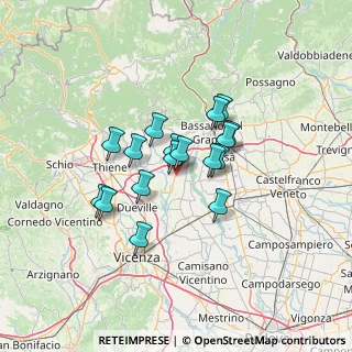 Mappa 36060 Schiavon VI, Italia (9.66765)