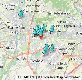 Mappa Via Alessandro Volta, 24035 Curno BG, Italia (1.05364)