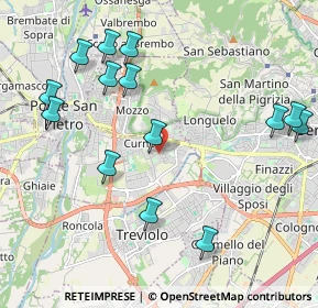 Mappa Via Alessandro Volta, 24035 Curno BG, Italia (2.33214)