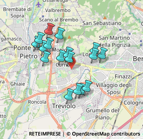 Mappa Via Alessandro Volta, 24035 Curno BG, Italia (1.48529)