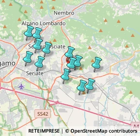 Mappa Via Papa Giovanni XXIII, 24061 Albano Sant'Alessandro BG, Italia (3.02154)