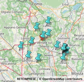 Mappa Via Alvaro Casartelli, 20823 Lentate sul Seveso MB, Italia (7.11438)