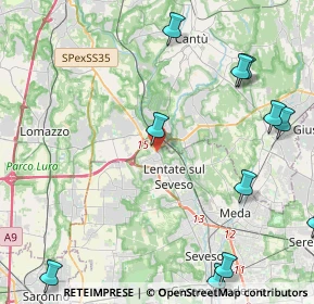 Mappa Via Alvaro Casartelli, 20823 Lentate sul Seveso MB, Italia (6.71688)