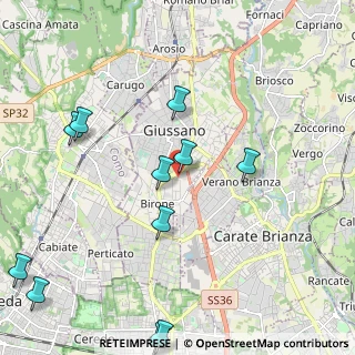 Mappa C.C. Gran Giussano Carrefour, 20833 Giussano MB, Italia (2.61091)