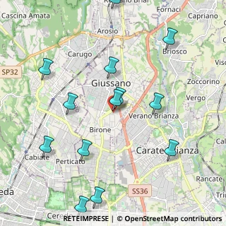 Mappa C.C. Gran Giussano Carrefour, 20833 Giussano MB, Italia (2.36538)