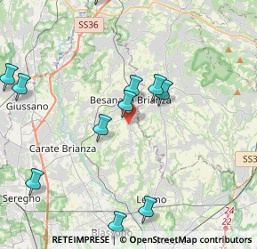 Mappa Via Giovanni Cimabue, 20842 Besana In Brianza MB, Italia (4.91667)