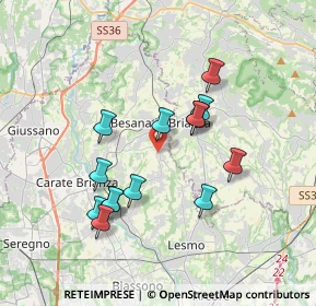 Mappa Via Giovanni Cimabue, 20842 Besana In Brianza MB, Italia (3.27857)