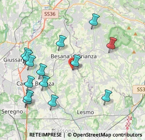 Mappa Via Giovanni Cimabue, 20842 Besana In Brianza MB, Italia (4.45929)