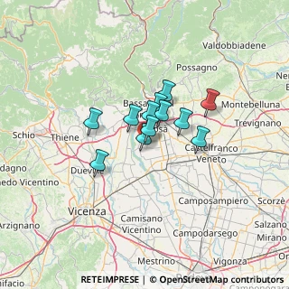 Mappa Via Alcide De Gasperi, 36056 Tezze sul Brenta VI, Italia (7.87917)