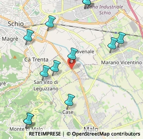 Mappa Via J. F. Kennedy, 36015 Schio VI, Italia (2.51417)
