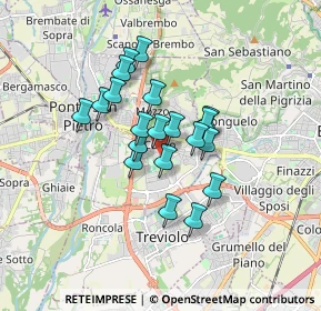 Mappa Via dei Campi, 24035 Curno BG, Italia (1.253)