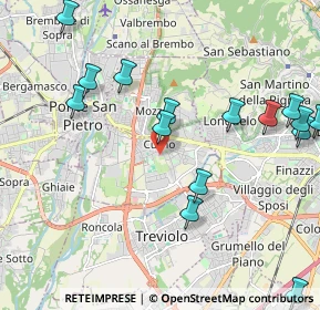 Mappa Via dei Campi, 24035 Curno BG, Italia (2.45267)