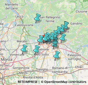 Mappa , 24035 Curno BG, Italia (9.18333)