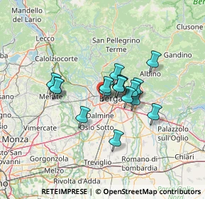 Mappa Via dei Campi, 24035 Curno BG, Italia (9.28882)