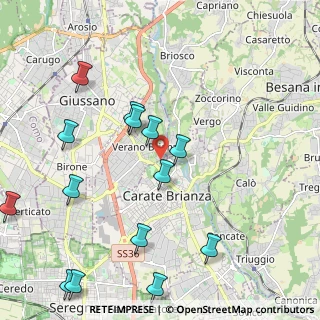 Mappa Via Giuseppe Garibaldi, 20843 Verano Brianza MB, Italia (2.51214)