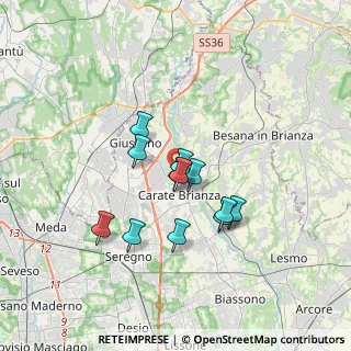 Mappa Via Giuseppe Garibaldi, 20843 Verano Brianza MB, Italia (2.65083)