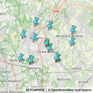 Mappa Via Giuseppe Garibaldi, 20843 Verano Brianza MB, Italia (3.64154)