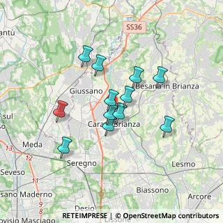 Mappa Via Giuseppe Garibaldi, 20843 Verano Brianza MB, Italia (2.74)