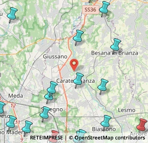 Mappa Via Giuseppe Garibaldi, 20843 Verano Brianza MB, Italia (6.6705)