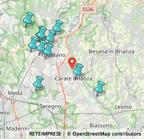 Mappa Via Giuseppe Garibaldi, 20843 Verano Brianza MB, Italia (4.08636)