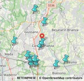 Mappa Via Giuseppe Garibaldi, 20843 Verano Brianza MB, Italia (4.41333)