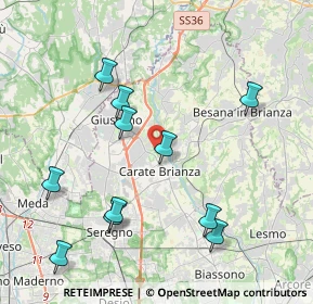 Mappa Via Giuseppe Garibaldi, 20843 Verano Brianza MB, Italia (4.29636)