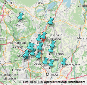 Mappa Via Giuseppe Garibaldi, 20843 Verano Brianza MB, Italia (6.62556)