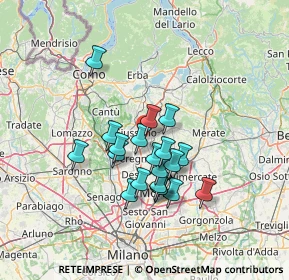 Mappa Via Giuseppe Garibaldi, 20843 Verano Brianza MB, Italia (10.9075)