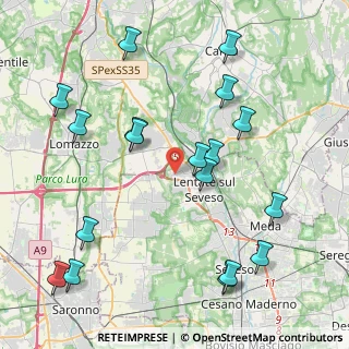 Mappa Via Fratelli Rosselli, 20823 Lentate sul Seveso MB, Italia (4.80167)