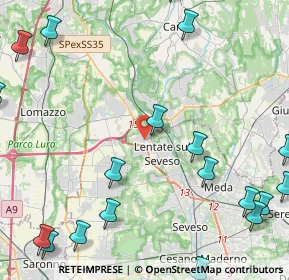 Mappa Via Montello, 20823 Lentate sul Seveso MB, Italia (6.4985)
