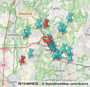 Mappa Via Montello, 20823 Lentate sul Seveso MB, Italia (3.105)