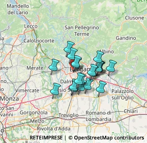 Mappa Via Aldo Moro, 24035 Curno BG, Italia (8.8045)