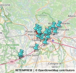 Mappa Via Aldo Moro, 24035 Curno BG, Italia (4.91733)