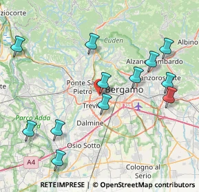 Mappa Via Aldo Moro, 24035 Curno BG, Italia (8.93083)