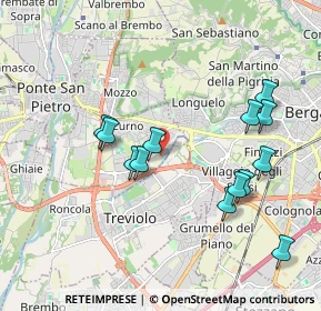 Mappa Via Aldo Moro, 24035 Curno BG, Italia (1.92846)