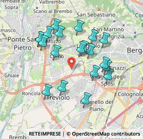 Mappa Via Aldo Moro, 24035 Curno BG, Italia (1.7015)