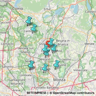 Mappa 20050 Verano Brianza MB, Italia (6.92727)
