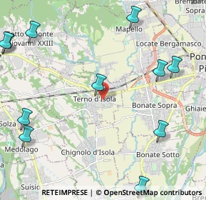 Mappa Via Giuseppe Bravi, 24030 Terno D'isola BG, Italia (3.368)