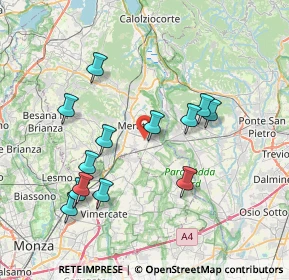 Mappa Str. Consorziale Novarino, 23807 Merate LC, Italia (7.44308)