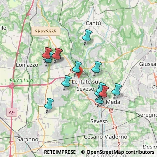 Mappa Via Lodovico Ariosto, 20823 Lentate sul Seveso MB, Italia (3.27133)