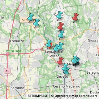 Mappa Via Lodovico Ariosto, 20823 Lentate sul Seveso MB, Italia (4.09353)