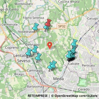 Mappa Via per Mariano, 20823 Lentate sul Seveso MB, Italia (1.8845)