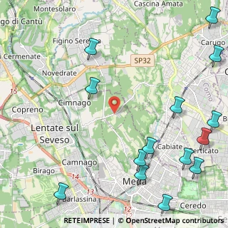 Mappa Via per Mariano, 20823 Lentate sul Seveso MB, Italia (3.16286)