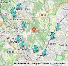 Mappa Via per Mariano, 20823 Lentate sul Seveso MB, Italia (2.46333)