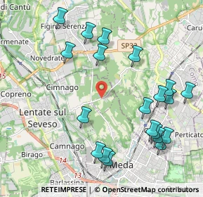 Mappa Via per Mariano, 20823 Lentate sul Seveso MB, Italia (2.3485)